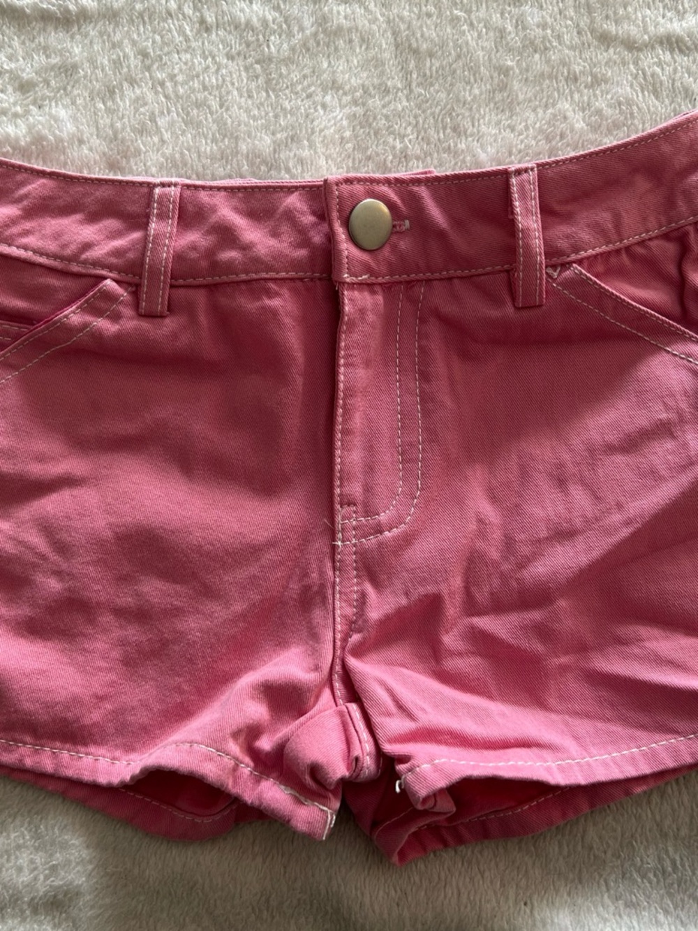 Full Tilt Pink Denim-Style Kids Shorts